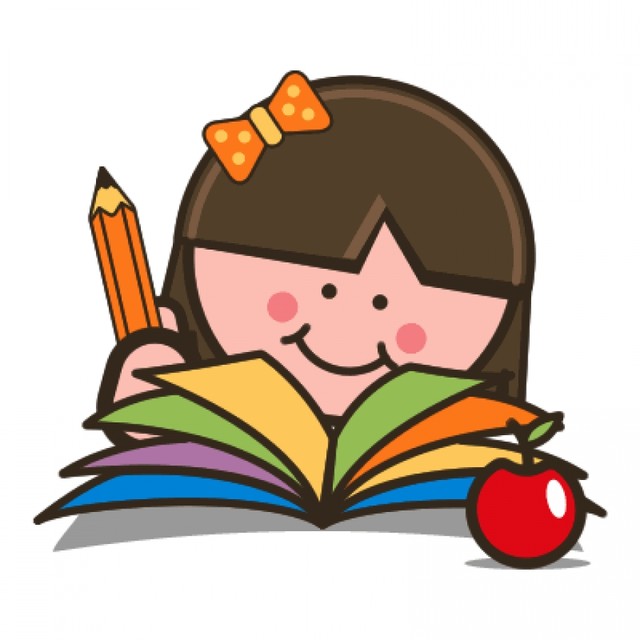 niña haciendo tarea