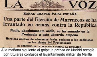Julio de 1936, inicio Guerra Civil Española